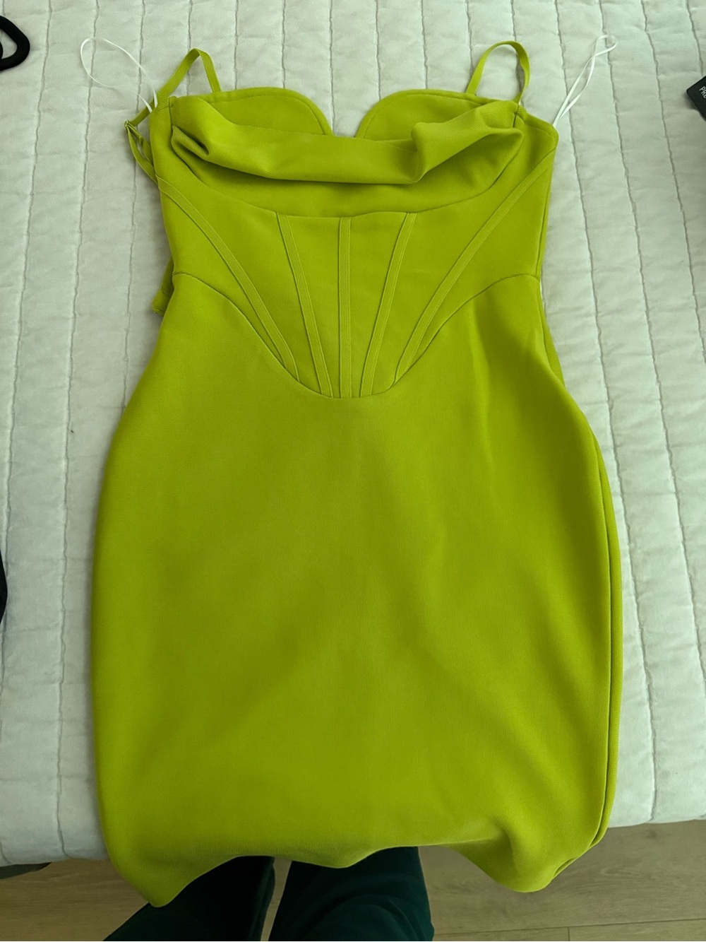 Fashion Nova Lime Green Midi Dress